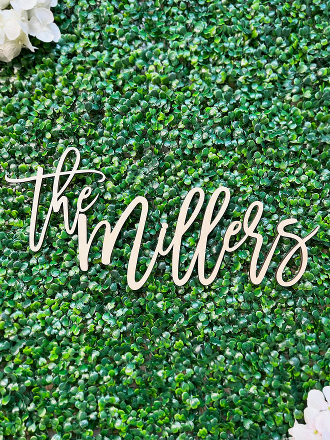 Wedding Backdrop Decoration Custom Last Name sign