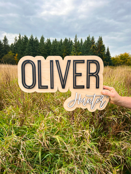 Layered Name Sign