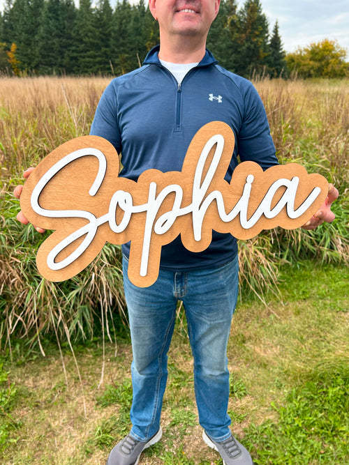 Layered Name Sign