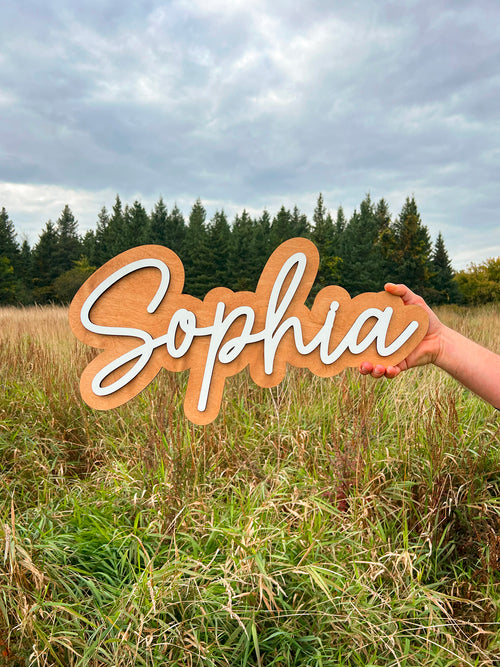 Outline Name Sign