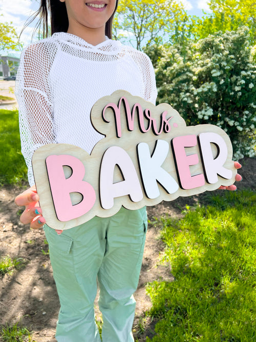 Personalized Teacher Door Sign | Classroom Door Sign | Teacher Name Sign | Teacher Welcome Sign