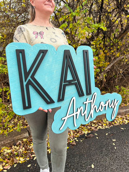 Layered Name Sign