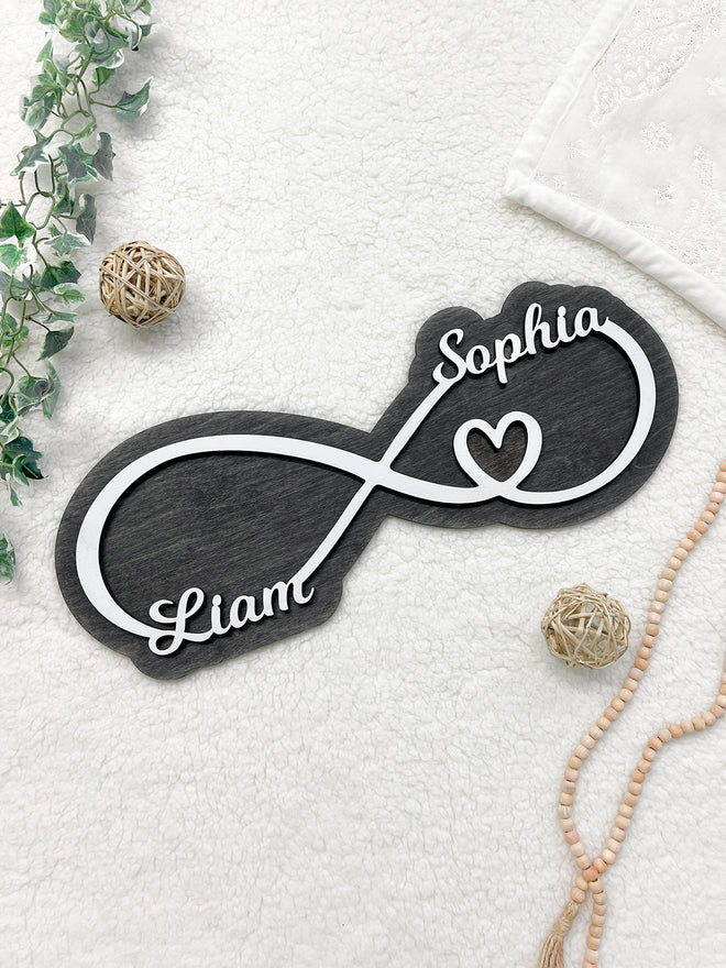 Infinity Wooden Name Sign