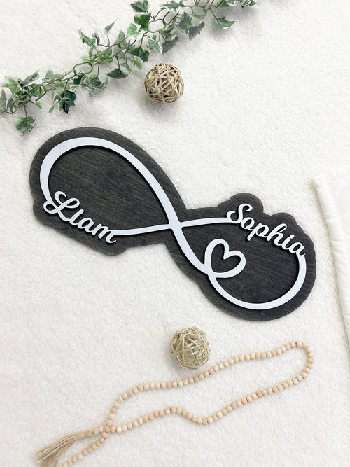Infinity Wooden Name Sign