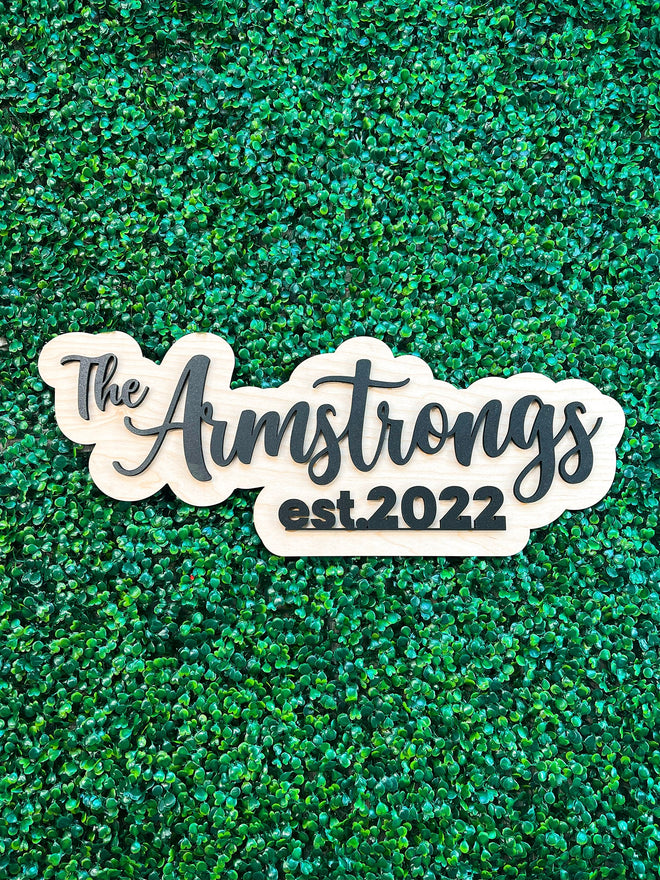 Last Name Sign Wood