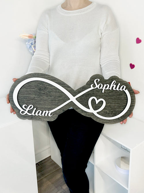Infinity Wooden Name Sign