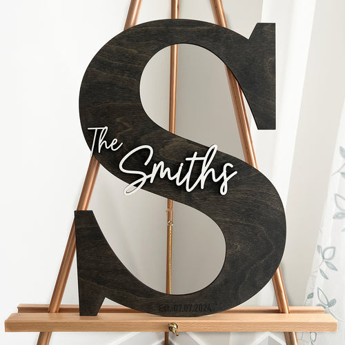 Wedding Guestbook Alternative Round or Letter Wooden Name Sign