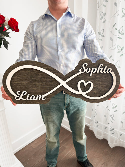 Infinity Wooden Name Sign