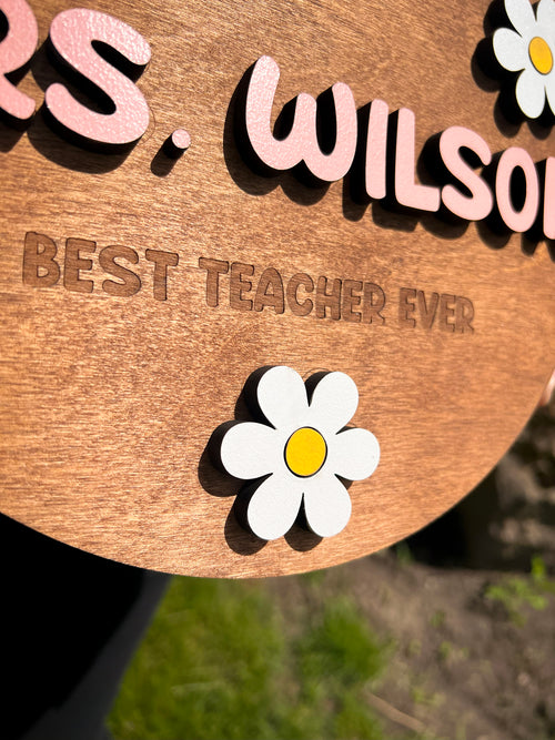 Personalized Teacher Sign – Custom Classroom & Desk Signs for Teacher Appreciation