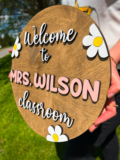 Personalized Teacher Sign – Custom Classroom & Desk Signs for Teacher Appreciation
