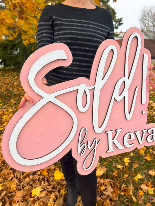 Sold Sign for Realtors – Custom Real Estate Marketing Prop