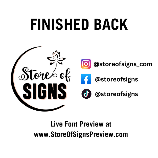 Finished Back ADD-ON - Store Of Signs