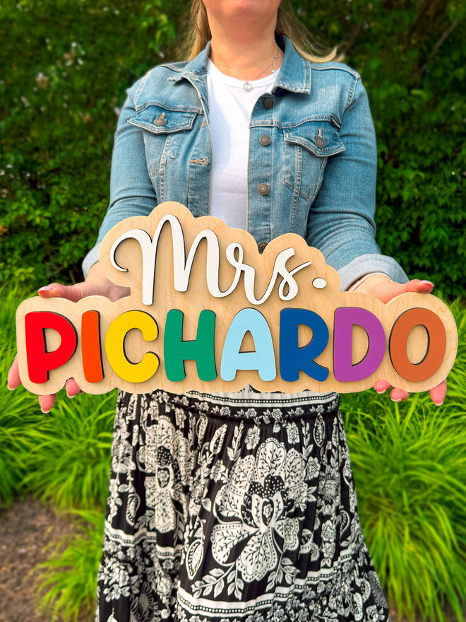 Personalized Teacher Door Sign | Classroom Door Sign