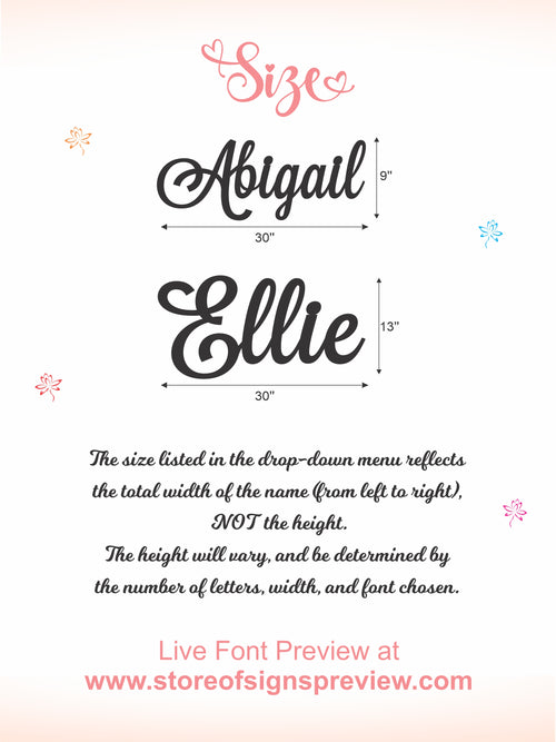 Custom Wooden Name sign