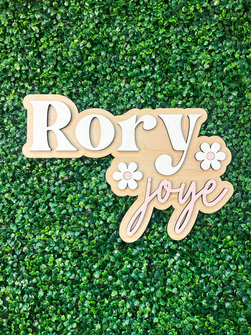 Floral Nursery Name Sign