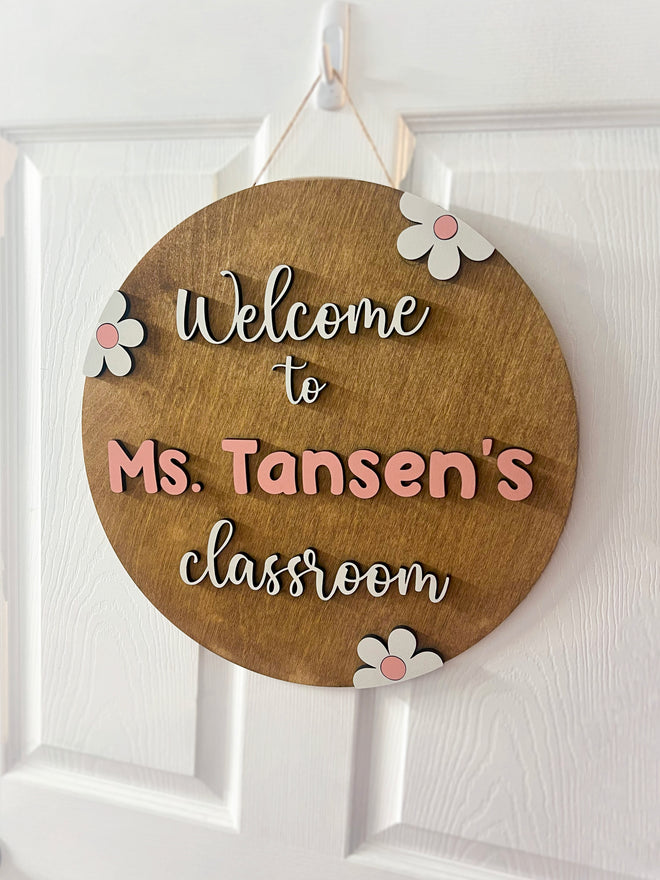 Personalized teacher appreciation gift Sign- thank you gift for teacher - unique teacher gift ideas - flowers gift for teacher