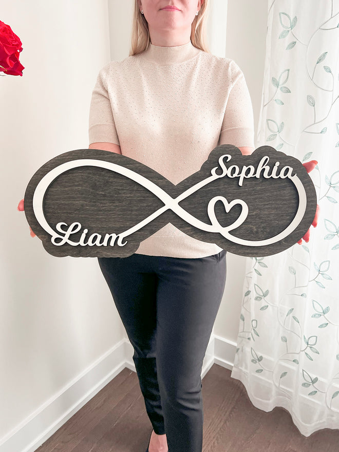 Infinity Wooden Name Sign