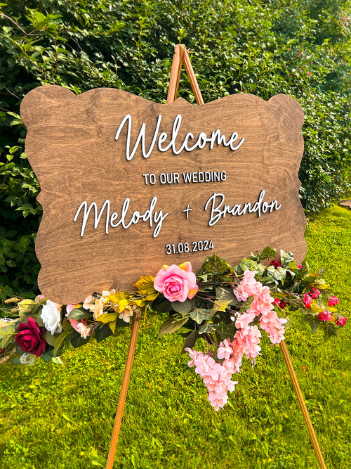 Wedding Welcome Sign – Personalized Wooden Signs for Your Big Day