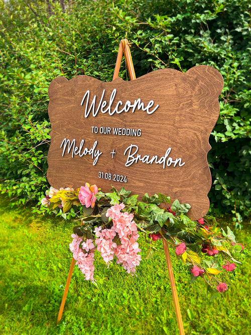 Wedding Welcome Sign – Personalized Wooden Signs for Your Big Day