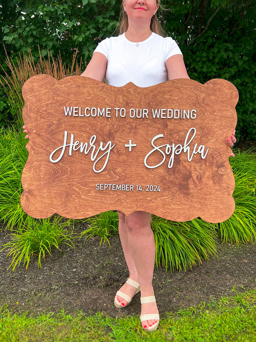 Wedding Welcome Sign – Personalized Wooden Signs for Your Big Day