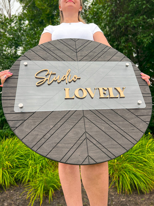 Custom sign personalized sign business sign from HardWood