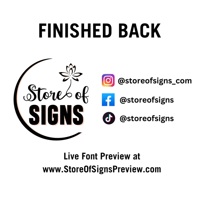 Finished Back - Store Of Signs