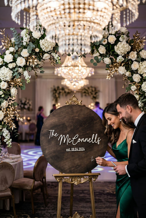 Custom Wedding Guest Book Decor Last Name Wedding Sign