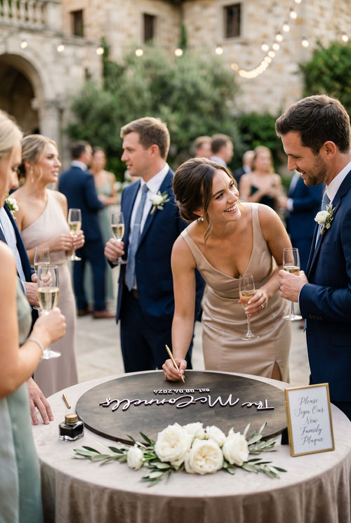 Custom Wedding Guest Book Decor Last Name Wedding Sign