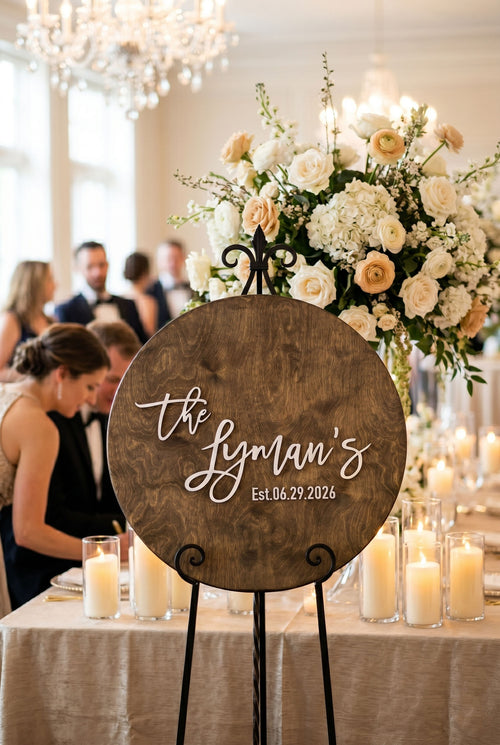 Custom Wedding Guest Book Decor Last Name Wedding Sign