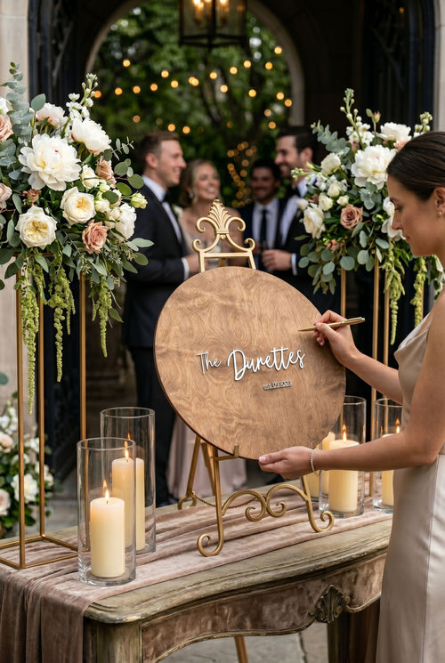 Custom Wedding Guest Book Decor Last Name Wedding Sign