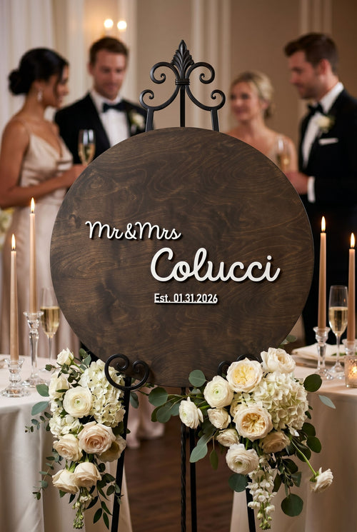 Custom Wedding Guest Book Decor Last Name Wedding Sign