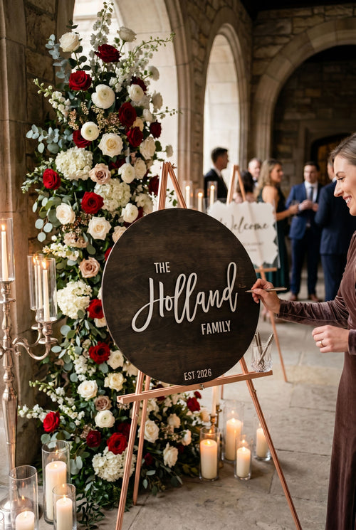 Custom Wedding Guest Book Decor Last Name Wedding Sign