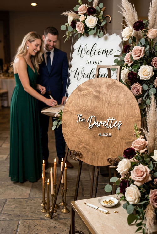 Custom Wedding Guest Book Decor Last Name Wedding Sign