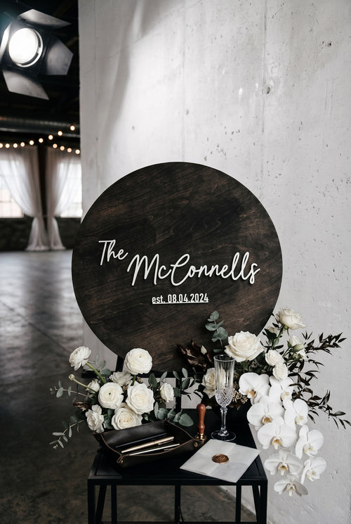 Custom Wedding Guest Book Decor Last Name Wedding Sign
