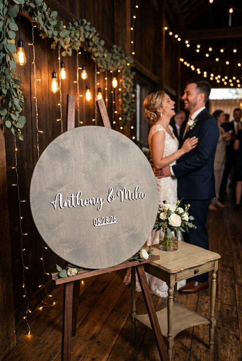 Custom Wedding Guest Book Decor Last Name Wedding Sign