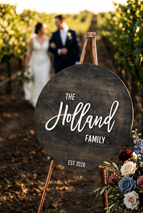 Custom Wedding Guest Book Decor Last Name Wedding Sign
