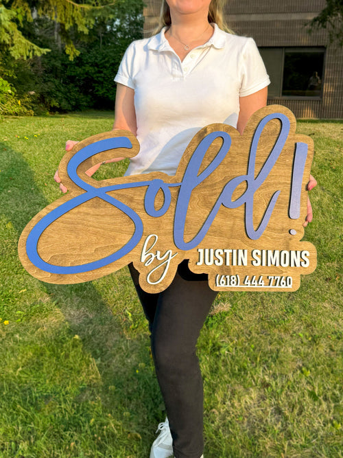 Sold Sign for Realtor – Just Sold Sign for Closing Day