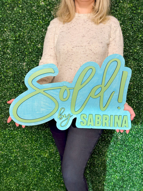 Sold Sign for Realtor – Just Sold Sign for Closing Day