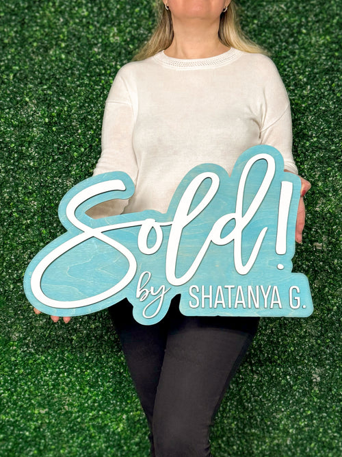 Sold Sign for Realtor – Just Sold Sign for Closing Day