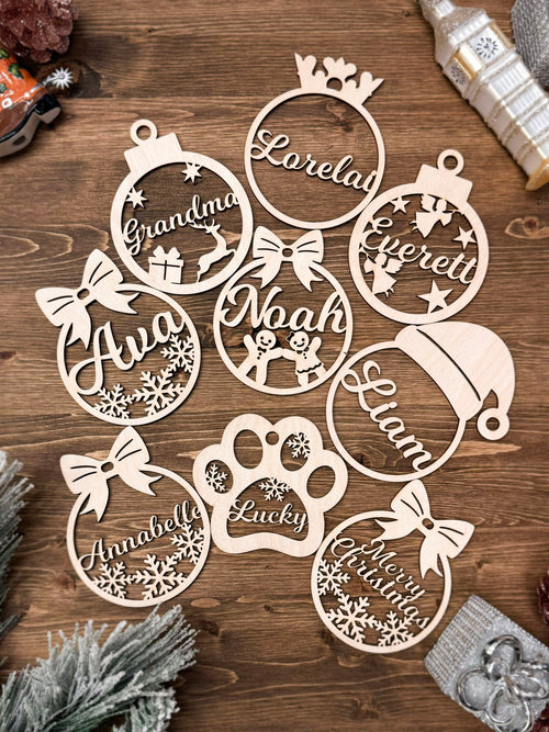 Personalized Christmas Ornaments, Custom Christmas tree Decor