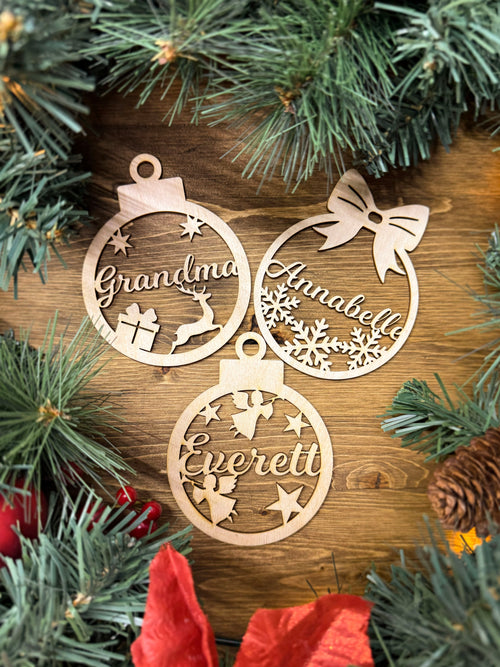 Personalized Christmas Ornaments, Custom Christmas tree Decor