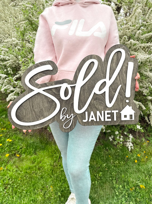 Sold Sign for Realtor – Just Sold Sign for Closing Day