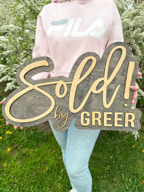 Sold Sign for Realtor – Just Sold Sign for Closing Day