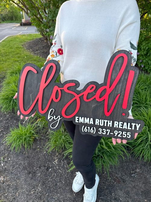 Sold Sign for Realtor – Just Sold Sign for Closing Day