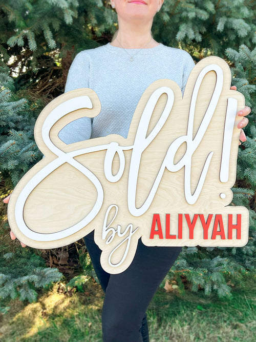 Sold Sign for Realtor – Just Sold Sign for Closing Day