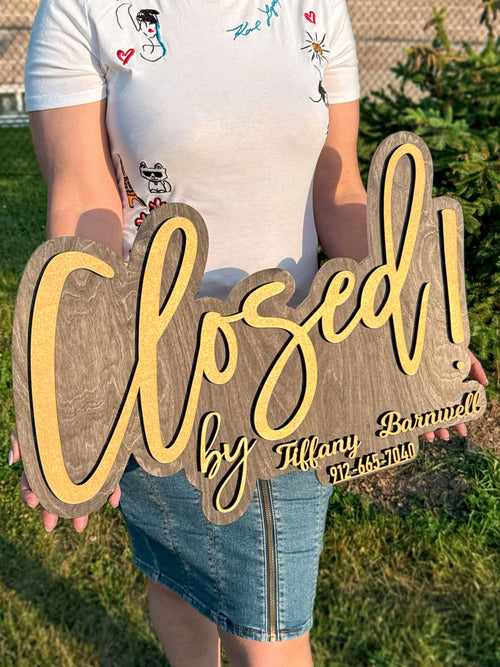 Sold Sign for Realtor – Just Sold Sign for Closing Day