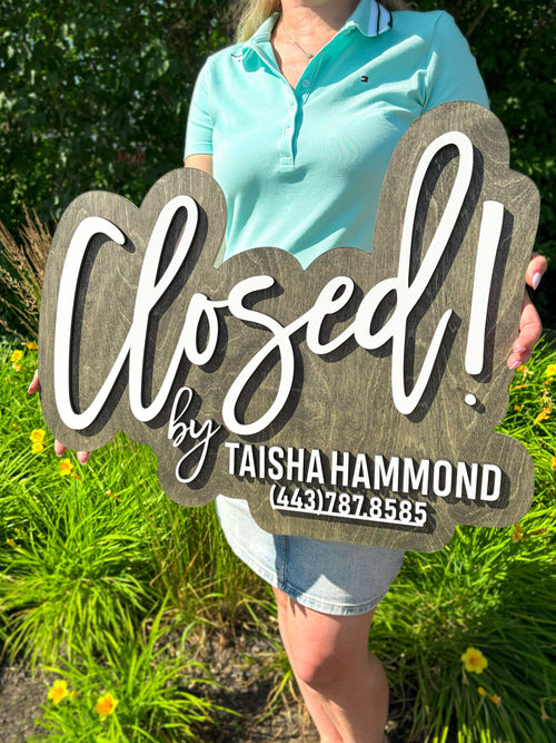 Sold Sign for Realtor – Just Sold Sign for Closing Day