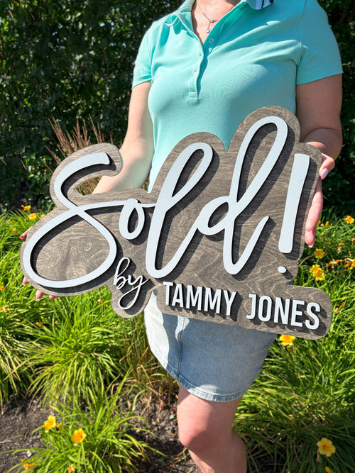Sold Sign for Realtor – Just Sold Sign for Closing Day