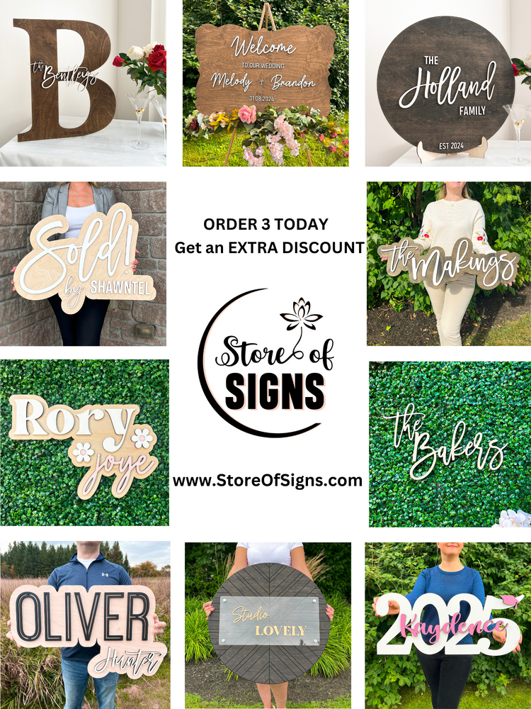 Floral Nursery Name Sign – Store Of Signs