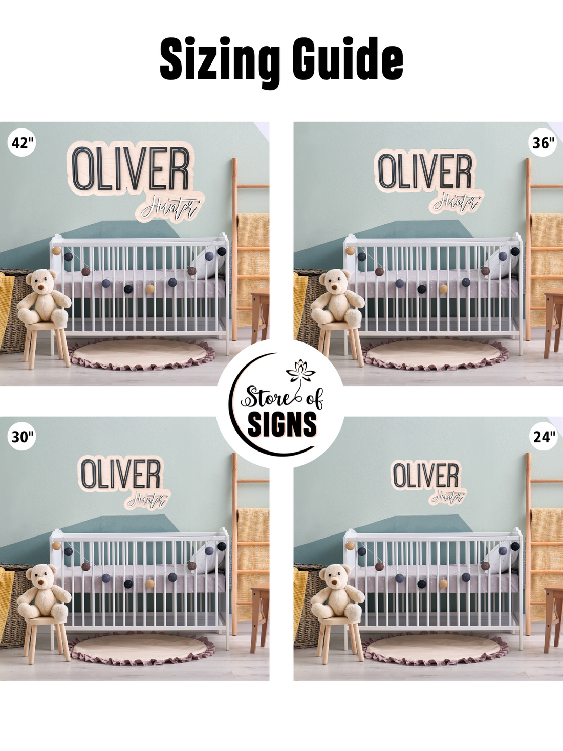 Floral Nursery Name Sign – Store Of Signs